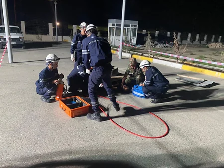 FHN-də “Dağıntılar altında qalmış zərərçəkmişin xilas edilməsi” mövzusunda təlim keçirilib