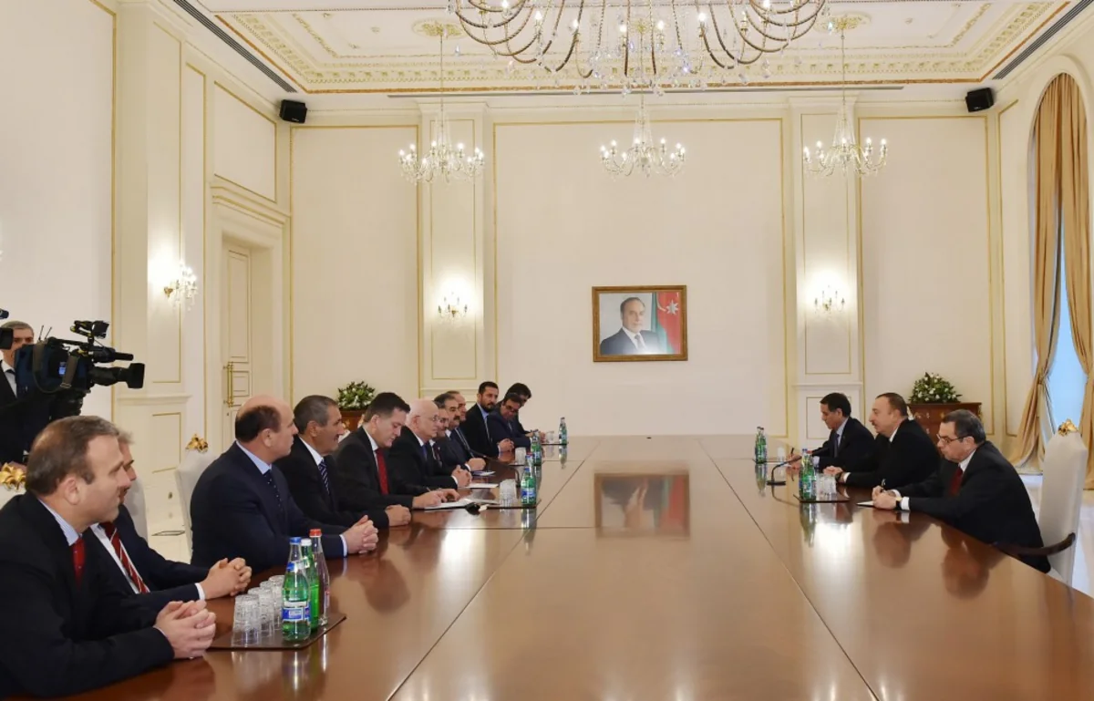 Prezident İlham Əliyev Türkiyə parlamentinin sədrini qəbul edib