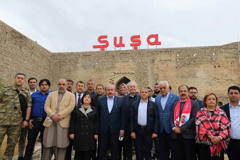 Parlament sədrlərinin Şuşa səfərindən - FOTOREPORTAJ