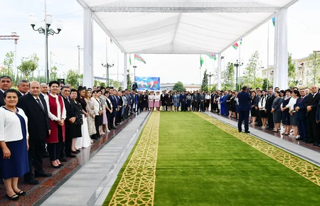 Ilham Aliyev, Shavkat Mirziyoyev attend opening of Heydar Aliyev Square in Tashkent