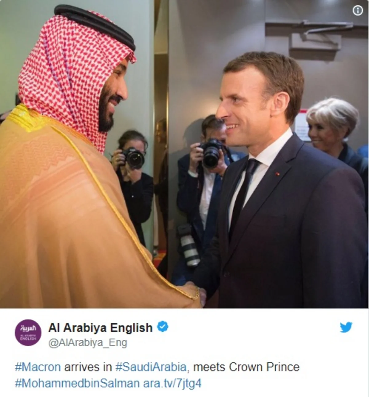 Fransa prezidenti Səudiyyə Ərəbistanına səfər edib