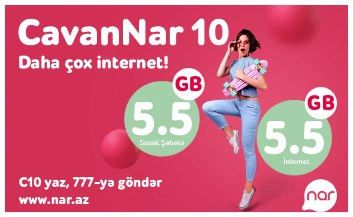 “Nar”dan yeni dərs ili üçün sərfəli tarif: “CavanNar 10”