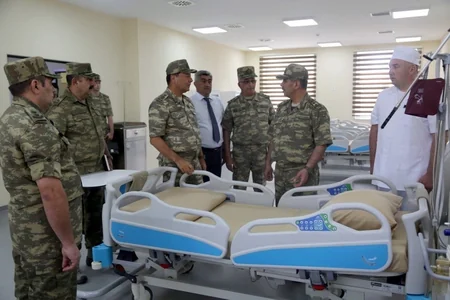 Defense Minister of Azerbaijan attends the opening of a new military hospital in the frontline zone - VİDEO