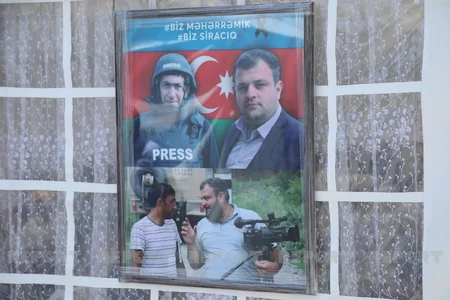 Jurnalist Məhərrəm İbrahimovun şəhid olmasının ildönümü münasibətilə mərasim keçirilib
