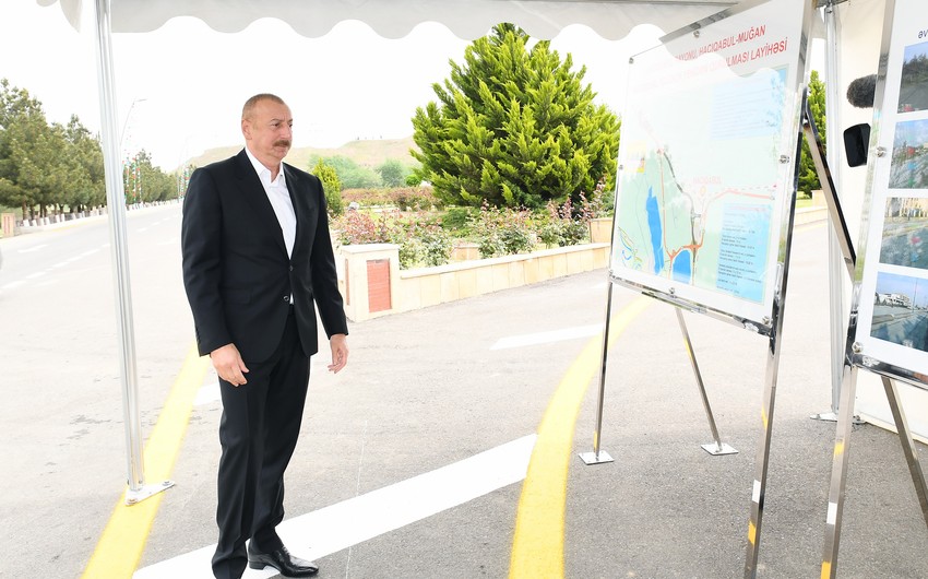Hajigabul-Mugan highway put into operation after reconstruction