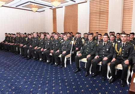 Daxili Qoşunların Ali Hərbi Məktəbində Heydər Əliyevin 100 illik yubileyi ilə əlaqədar tədbir keçirilib