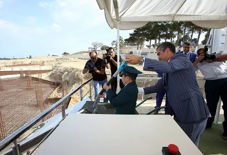 Dövlət Sərhəd Xidmətinin Xüsusi Məktəbinin yeni tədris və yataqxana korpusunun təməli qoyulub
