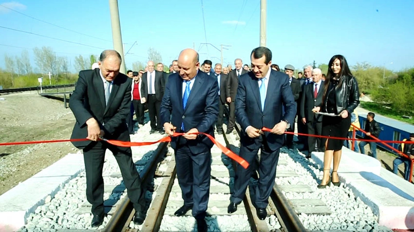 Yevlax-Malay mənzilində dəmir yolu körpüsü istifadəyə verilib