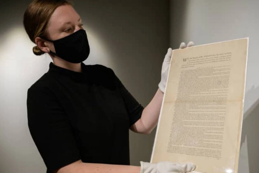 Early copy of US Constitution sold at Sotheby’s