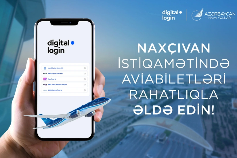 Innovation en route Nakhchivan: Online flight ticket purchase via digital.login