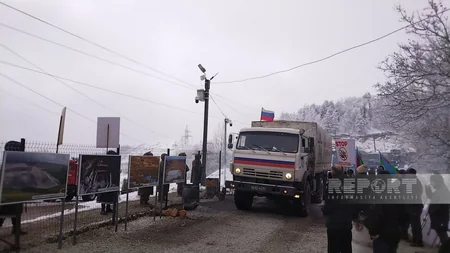 Bu gün Xankəndi-Laçın yolunda sülhməramlıların 43 avtomobili maneəsiz keçib - VİDEO - YENİLƏNİB-7