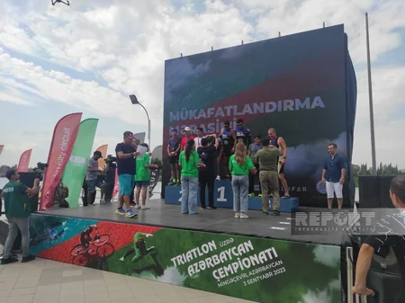Triatlon üzrə Azərbaycan çempionatının mükafatlandırma mərasimi keçirilib