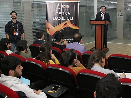 Avropa Liqasının final oyunu ilə əlaqədar daha bir universitetdə tələbələrlə görüş keçirilib