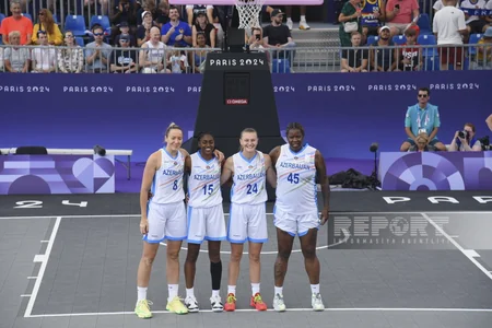 Paris-2024: Azərbaycanın qadınlardan ibarət 3x3 basketbol millisi növbəti görüşünə çıxıb - YENİLƏNİB - 2