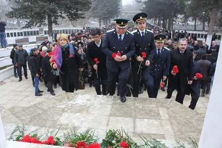 Cəlilabadda 20 Yanvar faciəsinin ildönümü ilə bağlı anım mərasimi keçirilib - FOTO