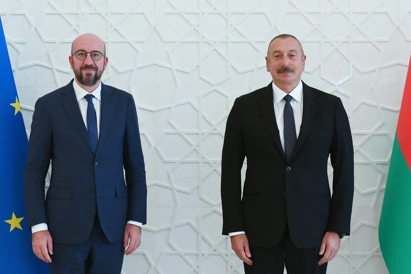 Шарль Мишель поздравил Ильхама Алиева с переизбранием на пост президента Азербайджана
