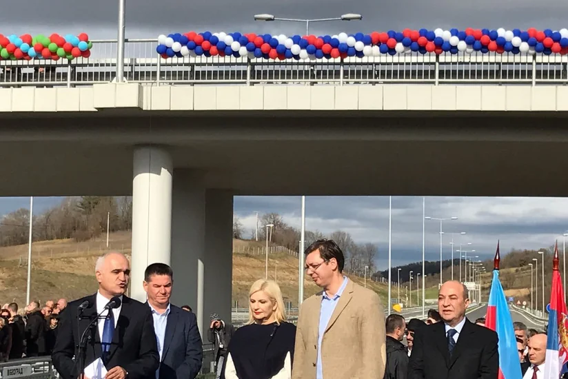 Azərbaycanın iqtisadiyyat naziri Serbiyada avtomagistralın açılışına qatılıb