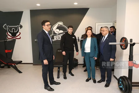 Türkan qəsəbəsində idman zalının açılışı olub