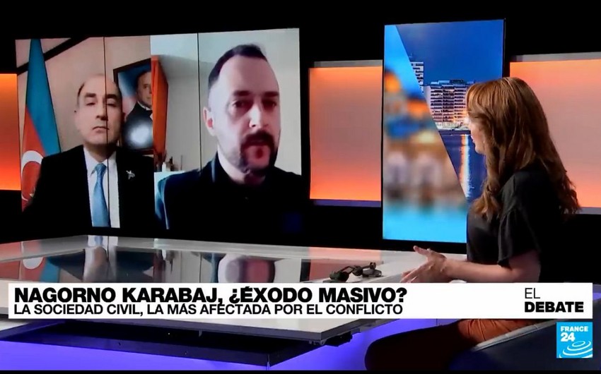Азербайджанский дипломат в эфире France 24  призвал Армению сесть за стол переговоров