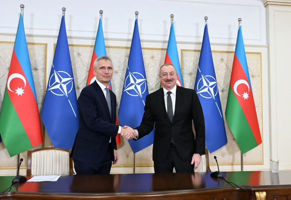 President Ilham Aliyev and NATO Secretary General Jens Stoltenberg make press statements