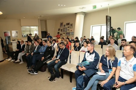 Bakıda idman gimnastikası üzrə Dünya Kubokunun püşkatma mərasimi keçirilib - FOTO