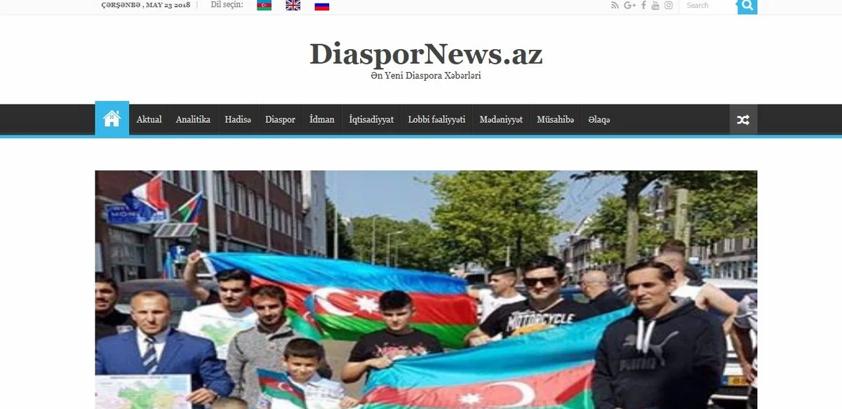 News portal on Azerbaijani Diaspora in 3 languages created