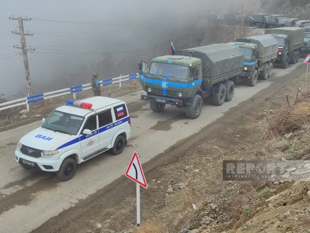 По дороге Ханкенди-Лачын беспрепятственно проехали 74 автомобиля миротворцев