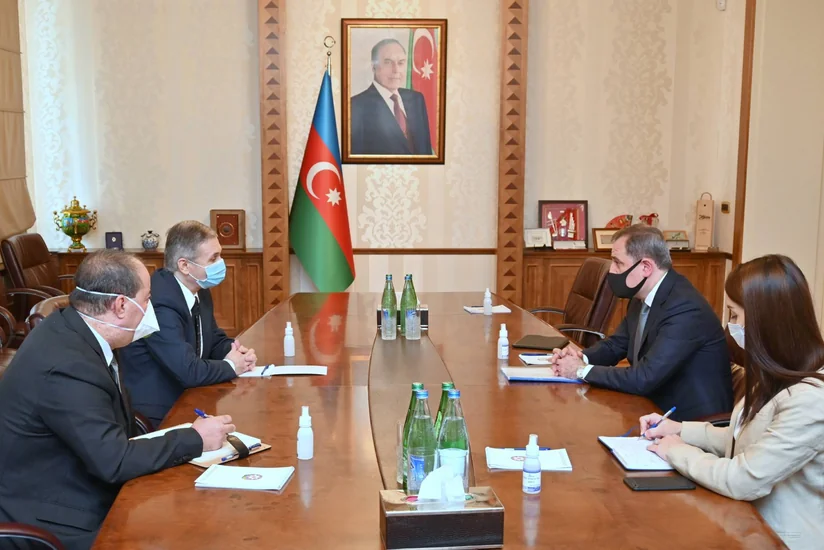 Ceyhun Bayramov Fələstin səfiri ilə görüşüb