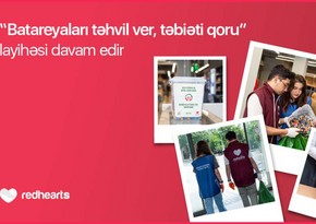 “Batareyaları təhvil ver, təbiəti qoru” layihəsi çərçivəsində 96 kq işlənmiş batareya təhvil verilib