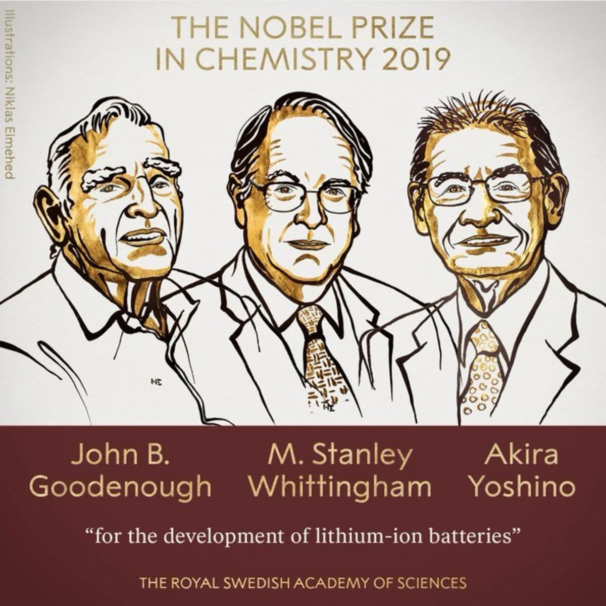 Nobel prize in chemistry awarded for development of lithium-ion batteries