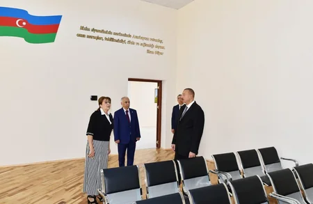 President Ilham Aliyev viewed two schools after major overhaul