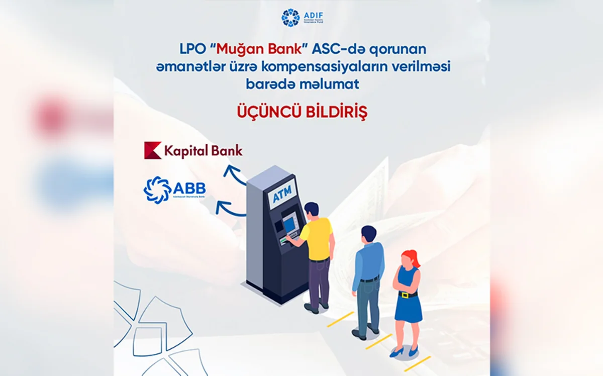 Определены банки для выплаты компенсаций вкладчикам Muğanbank