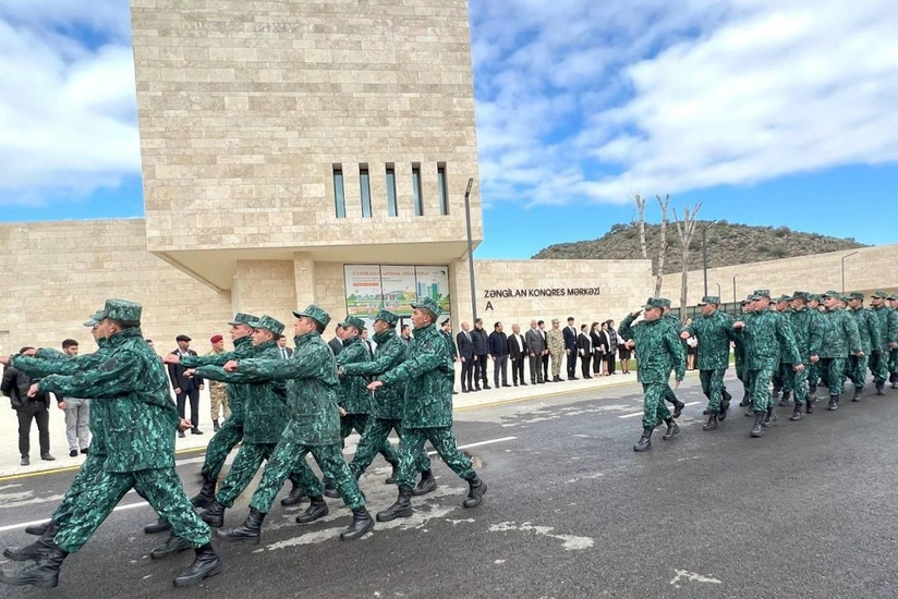 Zəngilanda hərbçilərin yürüşü keçirilib