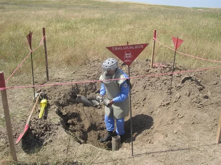 ​Tərtərdə 100 mm-lik OF 412 top mərmisi aşkarlanıb