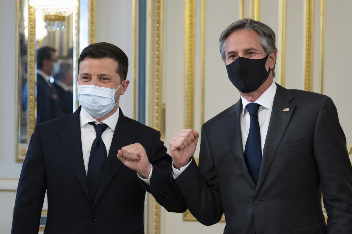 Volodimir Zelenski Entoni Blinken ilə görüşüb