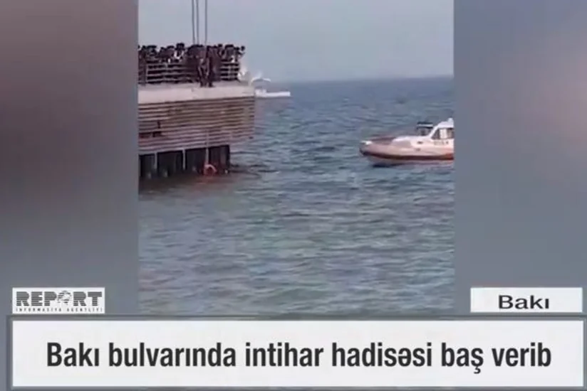 Bakı bulvarında intihar hadisəsi baş verib - VİDEO