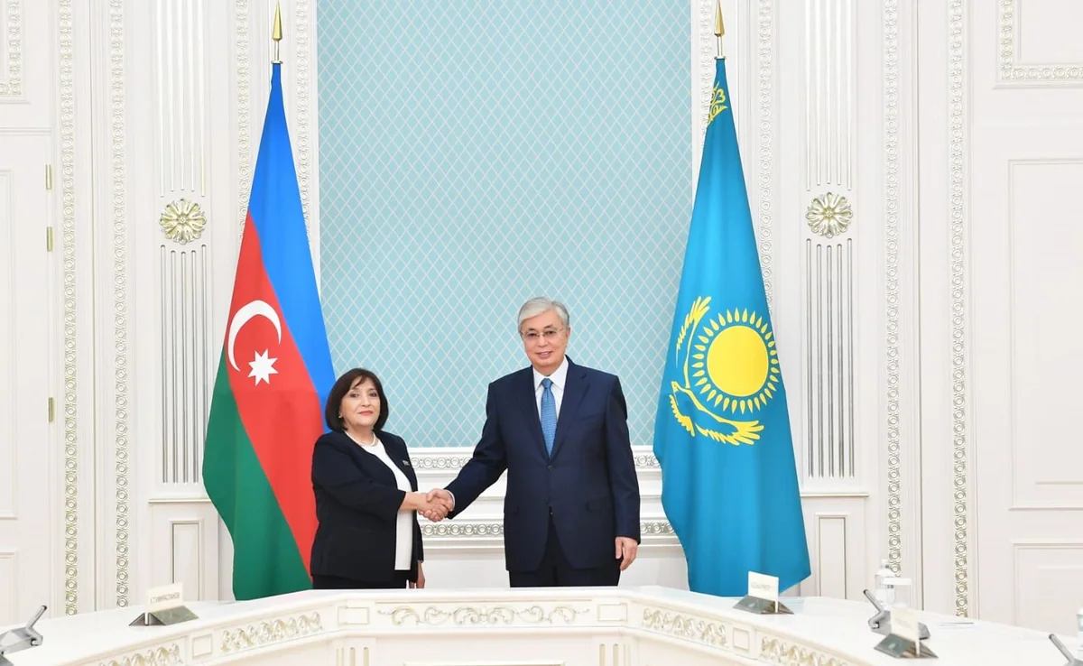 Sahibə Qafarova Qazaxıstan Prezidenti ilə görüşüb