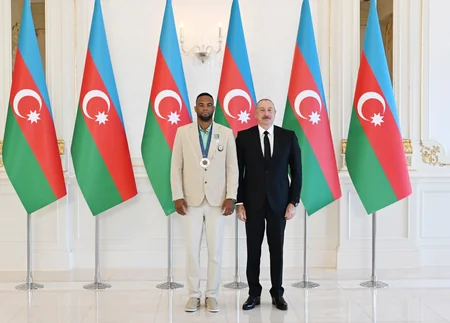 President Ilham Aliyev receives Azerbaijani athletes who won medals at Paris Summer Olympic Games and their coaches - UPDATED