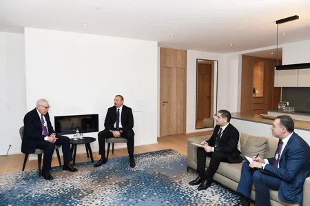 President Ilham Aliyev meets with co-executive chairman of US Carlyle Group