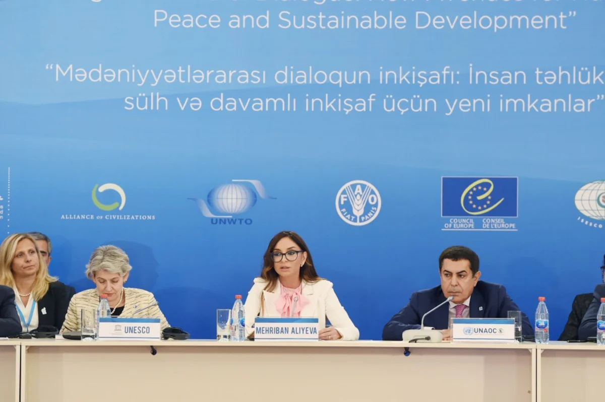 Mehriban Əliyeva: Bu gün dünya qarşılıqlı anlaşma əsasında sivilizasiyaların dəyərlərinin qorunmasına ciddi ehtiyac duyur