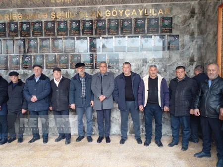 Göyçayda şəhidlərin xatirəsinə inşa edilən bulaq kompleksinin açılışı olub
