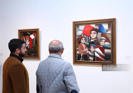Xalq rəssamı Qəyyur Yunusun Sağ əlin sərvəti sərgisinin açılışı olub