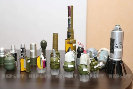 Azad edilmiş ərazilərdə aşkarlanan mina və sursatlarla bağlı sərgi təşkil olunub