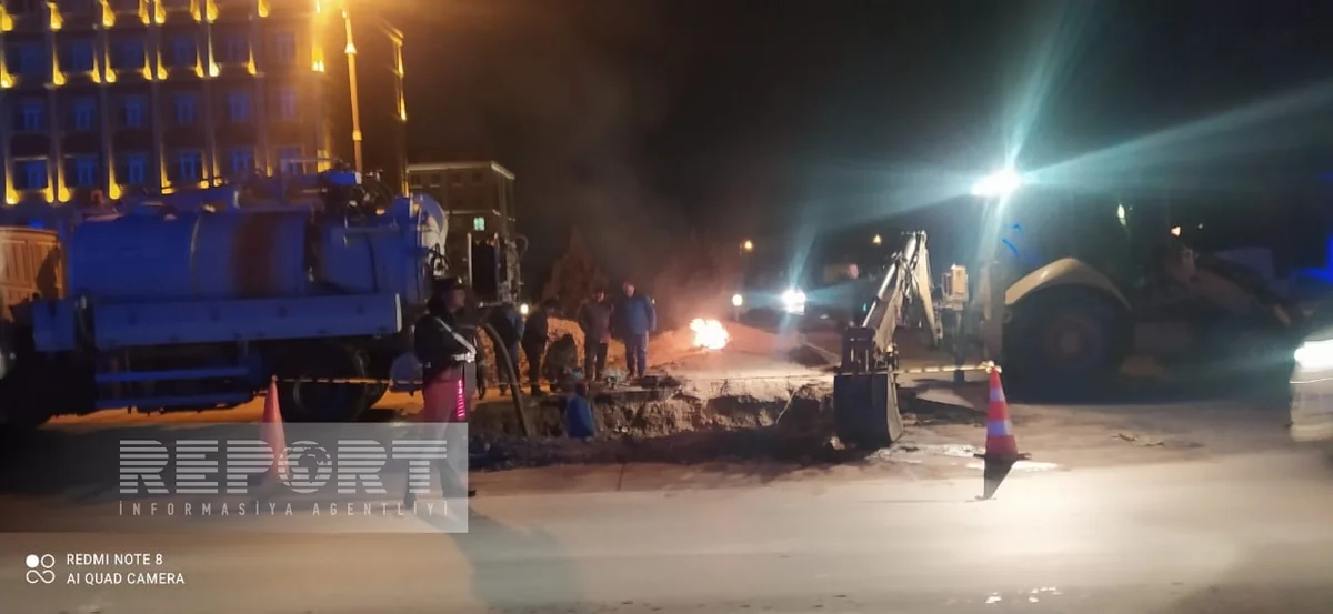 На магистральном водопроводе в Нахчыване произошла авария
