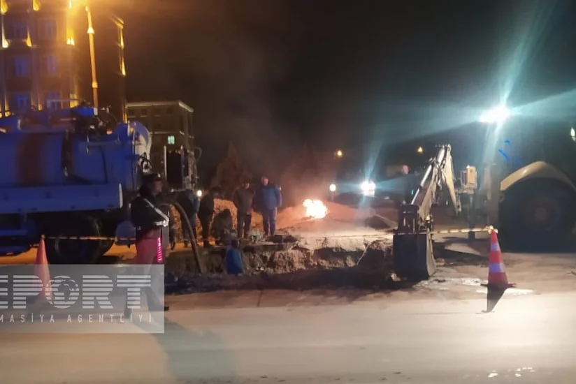 На магистральном водопроводе в Нахчыване произошла авария