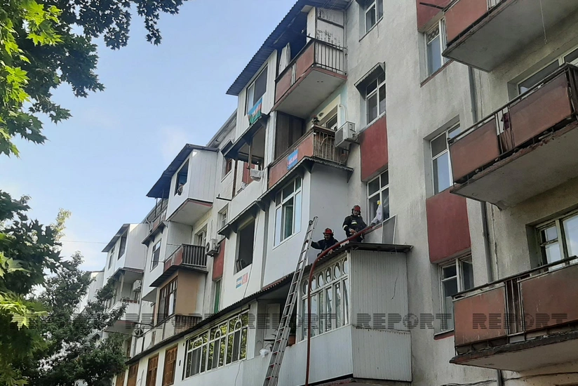 Mingəçevirdə yaşayış binasında yanğın olub