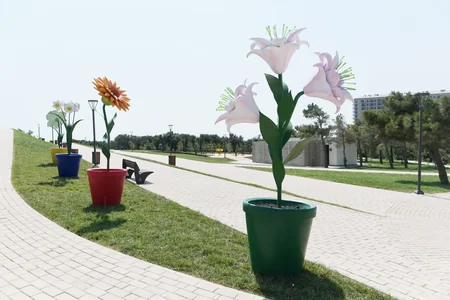 President, First Lady attend opening of new park in Baku