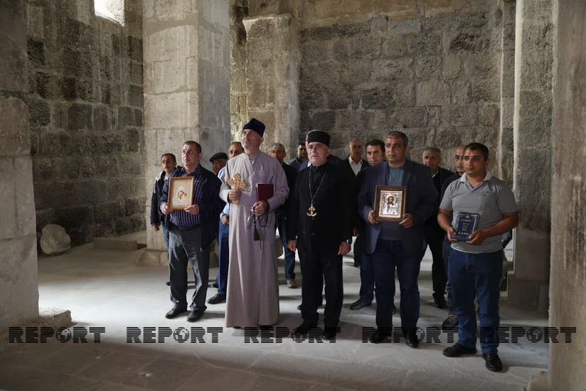 Mahnı sədaları altında Laçına gedən udilər - VİDEOREPORTAJ