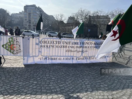 Algerians hold protest in Paris against France's colonial policy