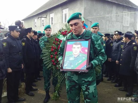 Azərbaycanın şəhid sərhədçisi dəfn edilib - FOTO - VİDEO - YENİLƏNİB